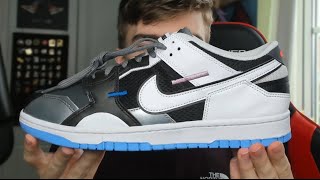 Nike Dunk Low Scrap PANDA/University Blue Review In Hand