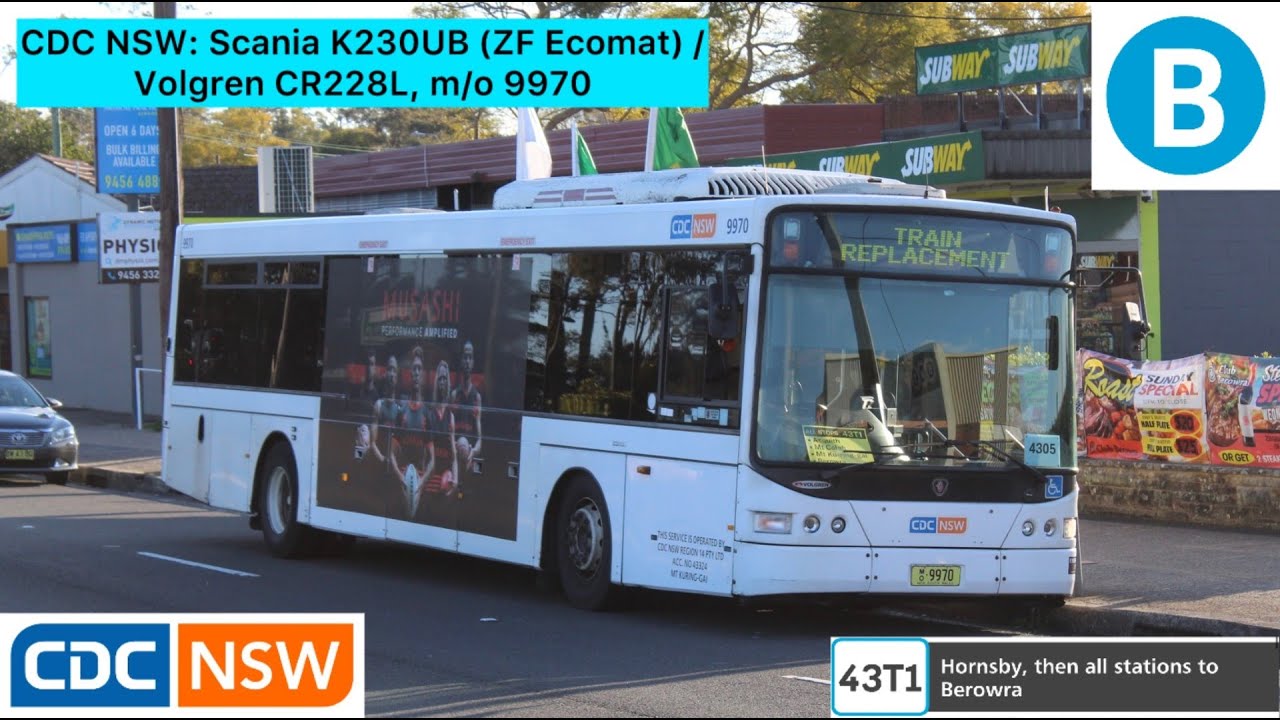 CDC NSW: Scania K230UB (ZF Ecomat) / Volgren CR228L, m/o 9970
