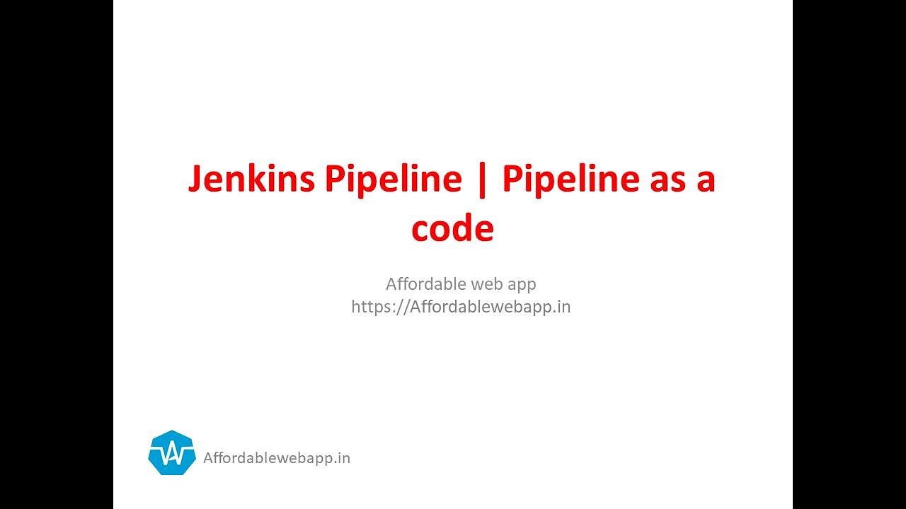 Jenkins Pipeline Pipeline as a code Manual job Pipeline job YouTube