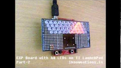 4 x10 LED Display using EXP board for TI LaunchPad-Part 2.wmv