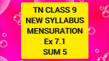 TN Samacheer 9 Maths Mensuration Ex 7.1 Sum 5.