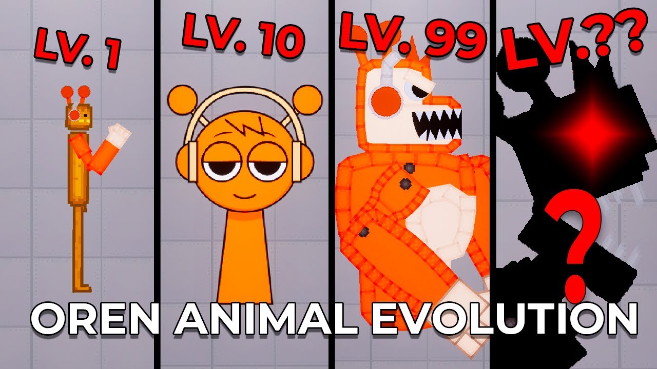 SPRUNKI OREN ANIMAL Evolution In Melon Playground - Sprunki - People Playground