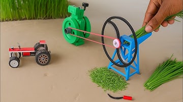 diy tractor mini chaff cutter machine || diesel engine || science project @topminigear8280 