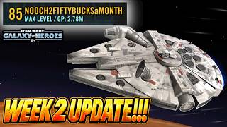 Week 2 Update!!!  The Millenium Falcon is My Savior in Star Wars: Galaxy of Heroes!!!