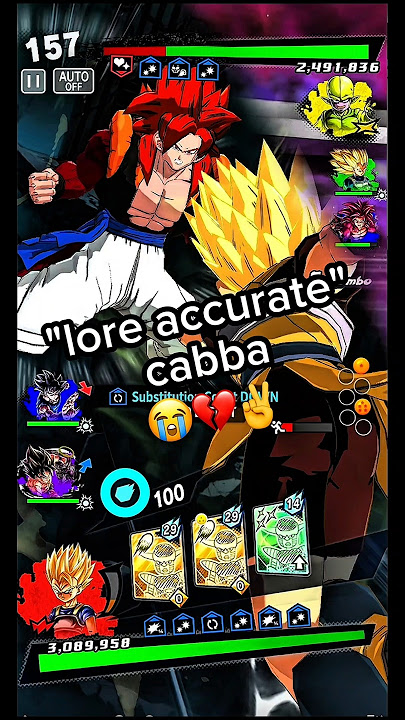 cabba vs ssj4 goteta might be real☠️!(Dragon Ball Legends) #dragonballlegends #dbl #dblegends