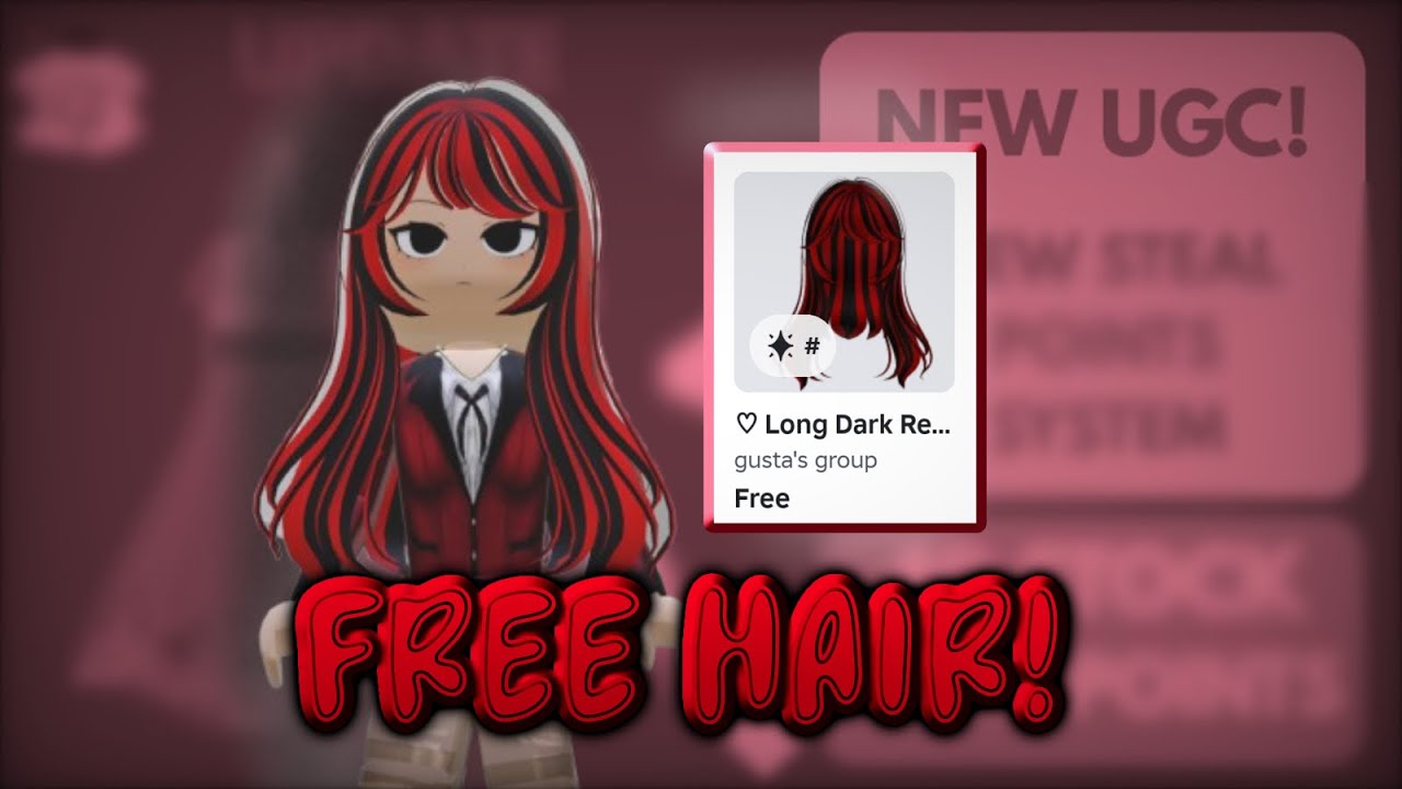HURRY! Get this new FREE Hair on Roblox! How to get the Long Dark Red ...