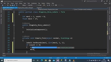 Moving label diagonally view in c# windows application