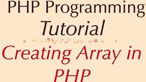 Creating Array in PHP