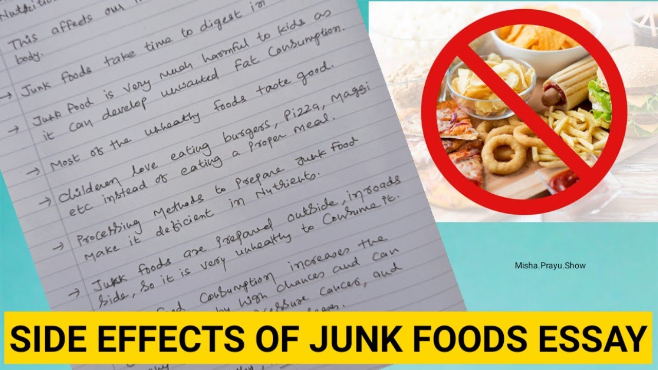 cause and effect of eating junk food essay