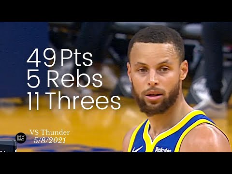 Stephen Curry 49 Pts, 5 Rebs, 11 Threes vs Thunder | FULL Highlights