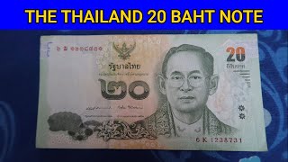 Thailand 20 Baht Banknote - World Currencies Resimi