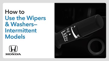 How to Use the Wipers & Washers — Intermittent Models
