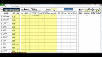 IFTA Fuel Tax Spreadsheet Software - for Canadian Truckers