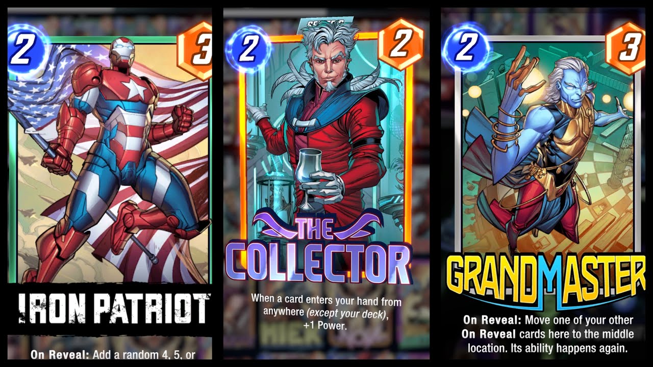 Grand Master - Iron Patriot - Collector Deck - Marvel Snap Game Gameplay