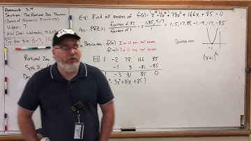 HW 3.4 Rational Zero Theorem (7) – A Complete Example of Finding Zeroes (continued)