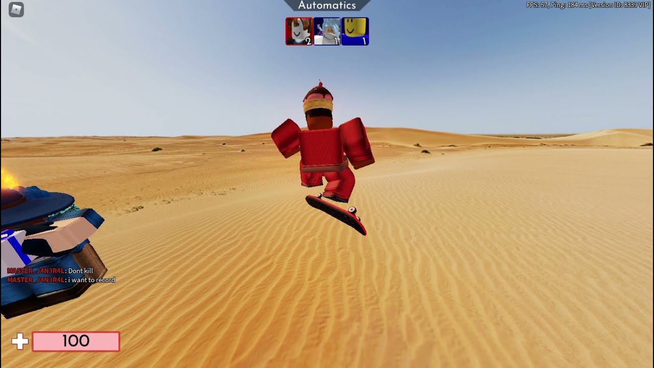 Skateboarding At Desert (Roblox Arsenal)