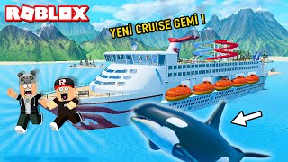 Kocaman Lüks Gemiyi Aldık! Köpek Balığı Saldırdı - Panda ile Roblox SharkBite 2 screenshot 4