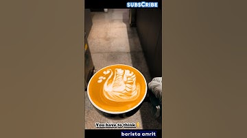 Swan latte art🦢✌🏻 #shorts #latteart #lattearttutorial #viral e