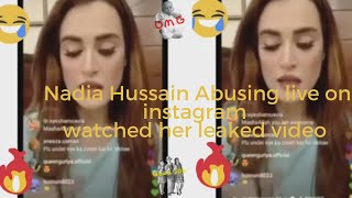Nadia hussain abusing live on Instagram video | Naida hussain leaked video | Nadia Hussain abusing l