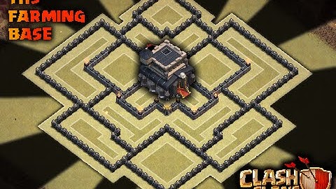 Clash of Clans - Th9 farming base | Hybrid base | Dark elixir storage protected 2016