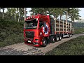 Woods load Delivery through scenic roads | off-road forest to City drive | Euro truck simulator 2 