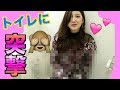 グラビアアイドルのトイレ中にいきなり突撃したら・・・