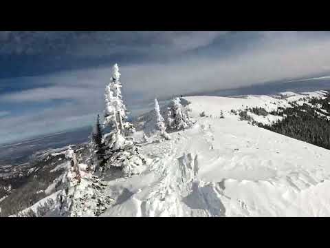 Skiing the Backcountry Ridge at Mission Ridge WA - Microwave - Shot 6 - #backcountryskiing