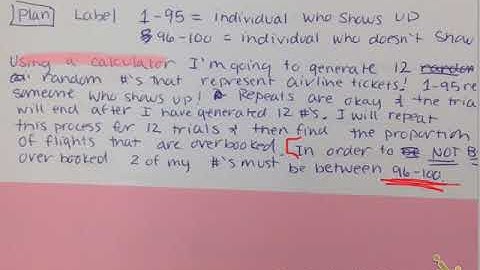 5.1 check for understanding AP stats (simulation and interpreting probability)