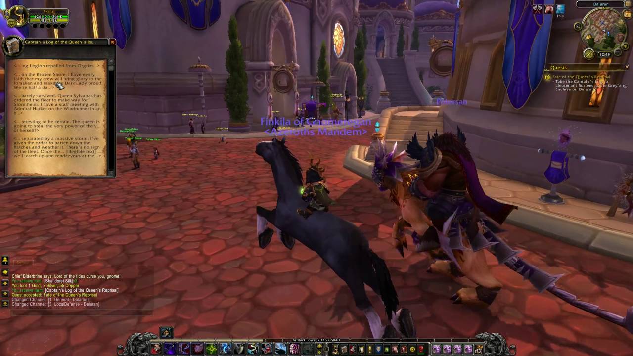 WoW quest 2352 Fate of the Queen's Reprisal YouTube