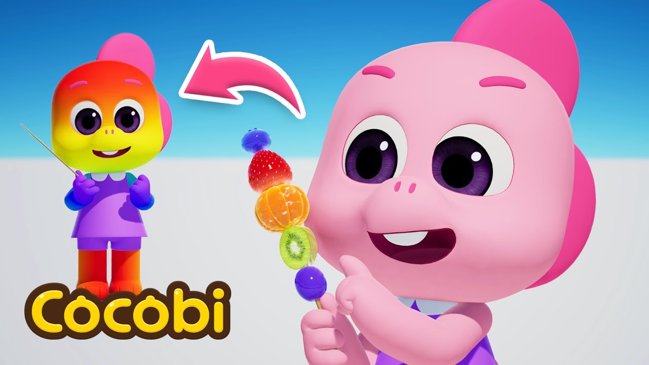 Eat Tanghulu, Turn into a Rainbow!🌈 Learn Colors + More Fun Videos For Kids | Cocobi