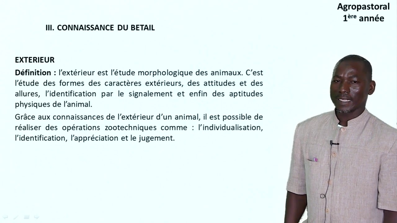 1èreA AGROPASTORAL leçon1 Zootechnie