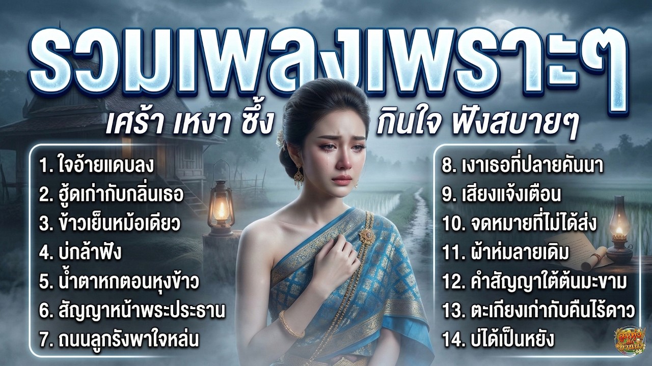 รวมเพลงลูกทุ่งเพราะๆ เศร้าซึ้งๆกินใจ คนอกหัก ฟังตอนกลางคืนเหงาๆ ฟังยาว ไม่มีโฆษณาคั่นบ่อย