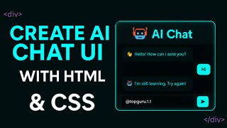 chatgpt clone ui | responsive html css javascript website | aI sawal jawab design 2025 @topguru1.1