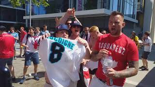 England Fans Croatia Fans Crazy Chant Together Wembley Euro 2021