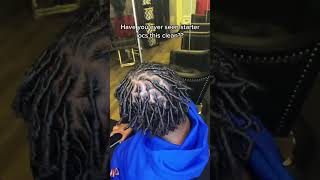 Starter locs with coils and c-shaped parting 🤭 TBT #loctician
