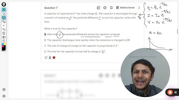 A capacitor of capacitance C has initial charge Q. The capacitor is discharged through a resis