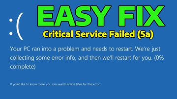 Fix CRITICAL SERVICE FAILED (5a) Your Windows Insider Build Ran Into a Problem and Needs to Restart
