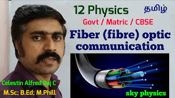 Fiber(fibre)|optic|communication|Electronics|Communication|Unit 10|12 Physics|Tamil|sky physics