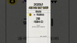 📅4월 8일 오늘의 주요일정 #주식 #일정 #0408일정