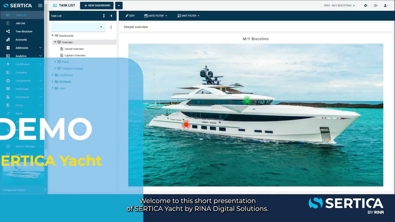 Introduction to use SERTICA yacht | SERTICA DEMO |  Yacht Maintenance Software