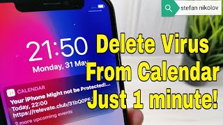 How to Delete iPhone calendar virus. Easy Method!!! Ios 13 and lower.