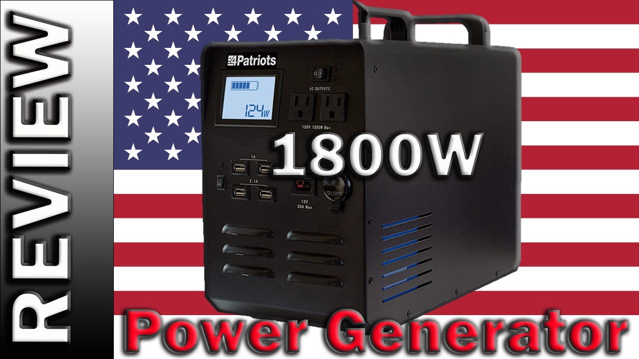 4 Patriot Power Generator 1800W 4Patriots Solar Generator Review
