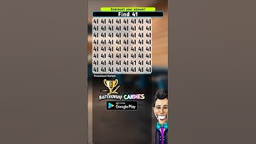 find the #odd #number 41 out | #familyfriendly #puzzle #quiz #brainteaser #challenge #shorts