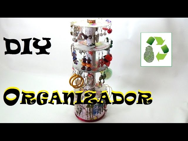 Cómo hacer Organizador de Pendientes o Aretes (Reciclaje) Ecobrisa. 