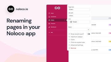 How to rename pages in your Noloco app