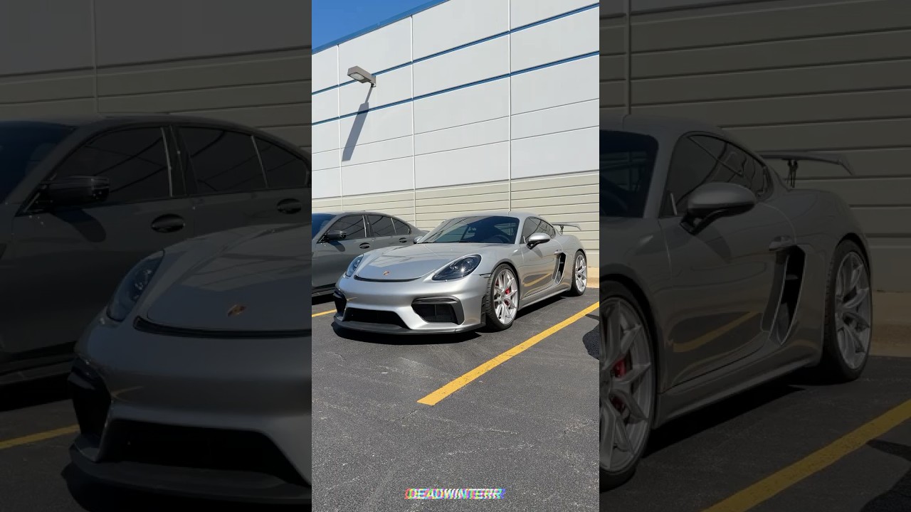 GT Silver Porsche GT4 982 - Walkaround [4K] #porsche #supercars #phonk