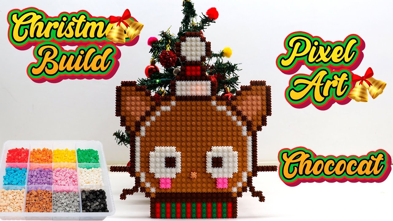 Chococat Christmas Pixel Art 🎅 ASMR Build with Pix Brix