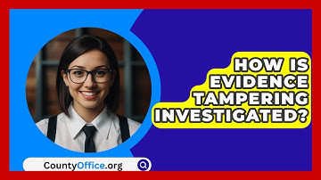 How Is Evidence Tampering Investigated? - CountyOffice.org