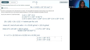 Finding Density from an FCC or BCC Lattice Constant