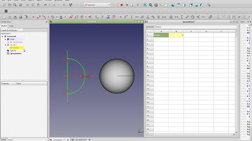 FreeCAD - Use Sketcher workbench and Part Workbench to make a parametric sphere.sphere